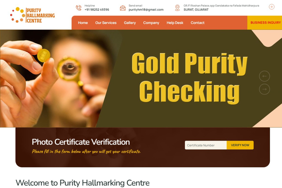 Desai Software-Purity Hallmarking Center